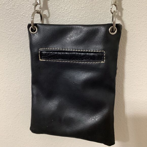 Retro Western Cowgirl Cowboy Pistol Southwestern Black Crossbody Bag Purse - Picture 6 of 10